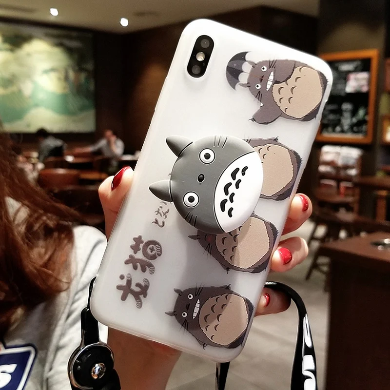 Парный чехол Totoro для iPhone X/XS MAX XR с мультяшным котом силиконовая задняя крышка 7/8 plus