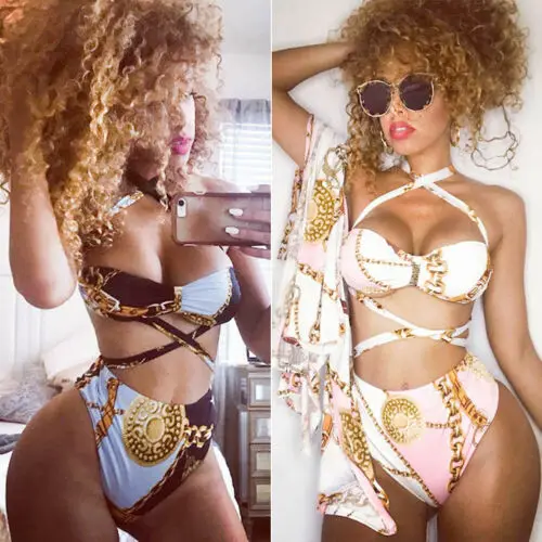 Летние сексуальные купальники с принтом новинка 2019 женские летние цельные пуш-ап