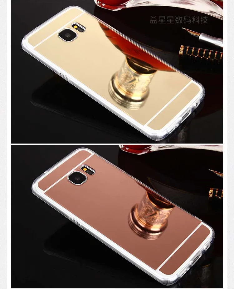 10 шт./лот Бесплатная доставка роскошный зеркальный Чехол Мягкий ТПУ чехол для