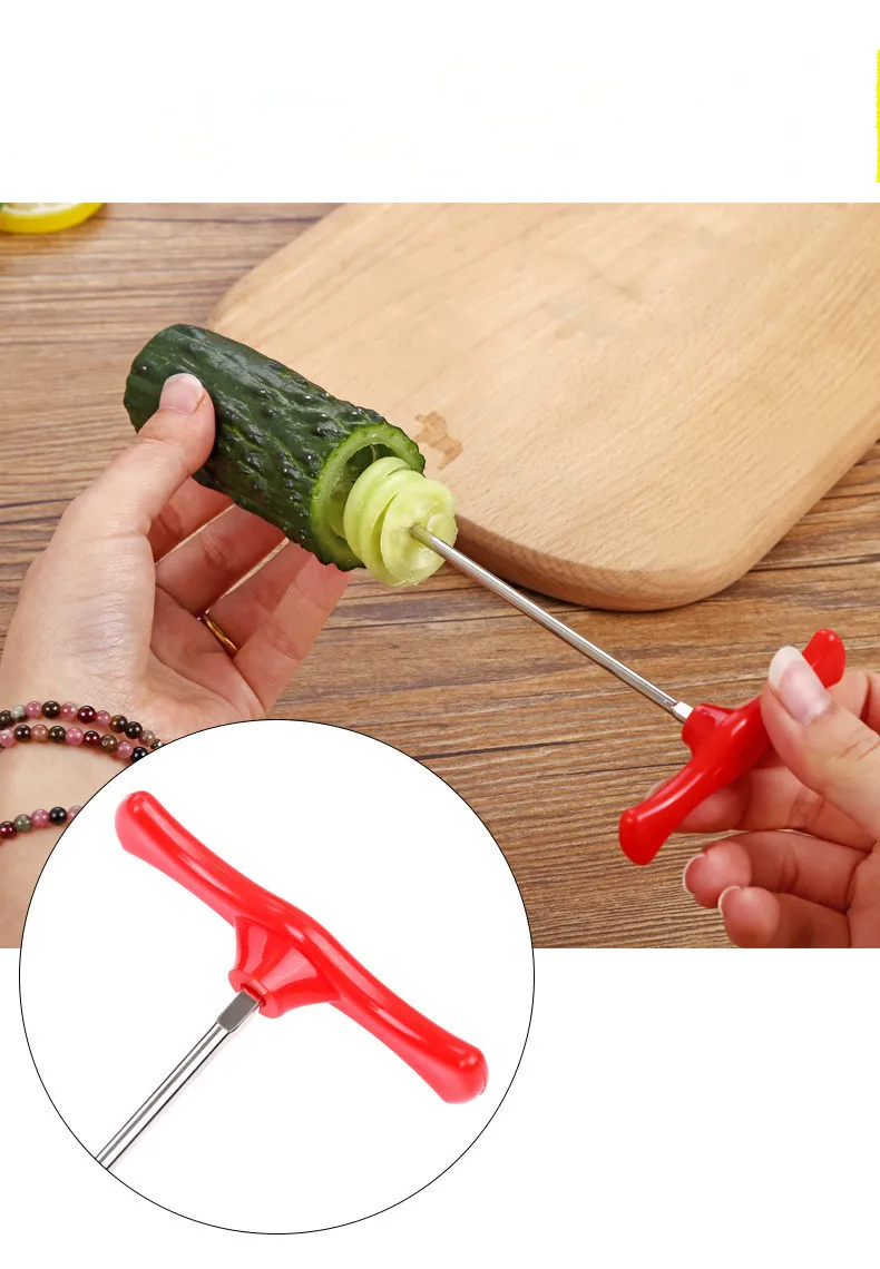 1 шт. спиральный нож из нержавеющей стали креативный сделай сам огурец поворотный