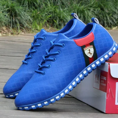 Sycatree Male Leather Casual Shoes for Men Canvas Shoes Outdoor Sneakers Air Mesh Flats Breathable Brand Shoes Plus Size 46