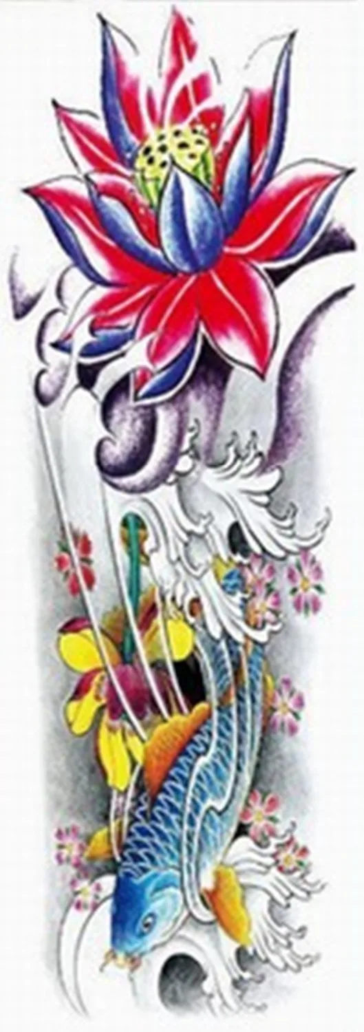 Детские тату наклейки новые большие водонепроницаемые на всю руку ноги