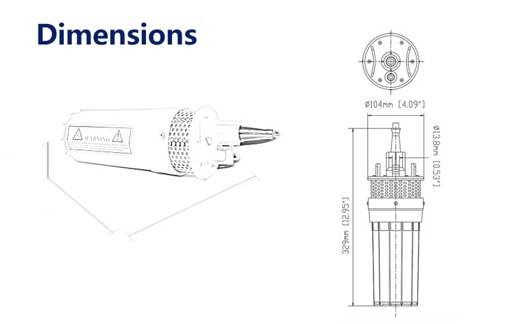 Погружной насос на солнечной батарее 12 В 24 6 л/мин 70 м | Строительство и ремонт