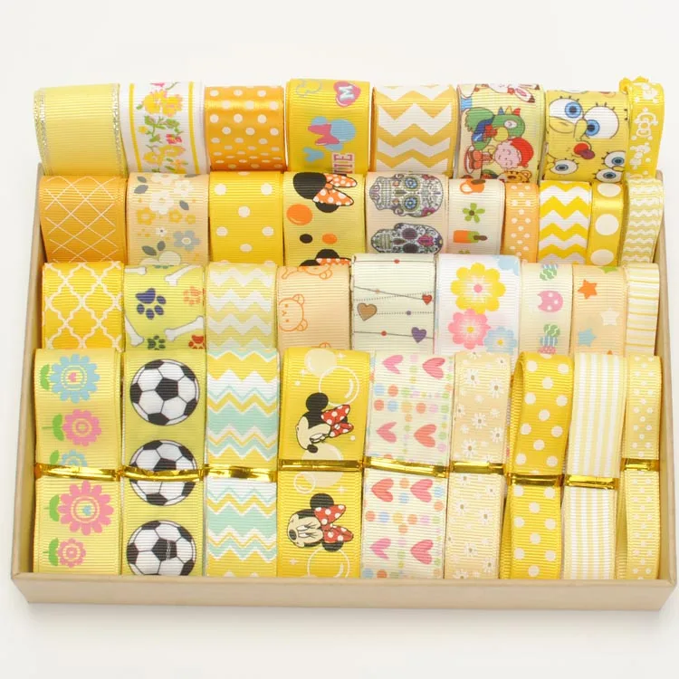 Смешанный набор цветов лент детский цвет розовый синий бант для волос стиль