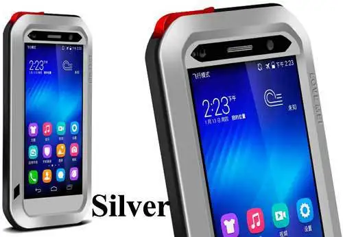 silver LOVE MEI для HUAWEI P20 Pro Коврики 10 Pro 9 P9 P10 плюс мощный ударопрочный водостойкий металлический чехол для телефона чехол Стекло - Цвет: silver