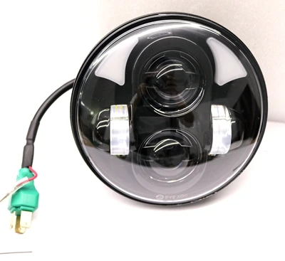 Black Light Горячая Распродажа 5-3/" 5,75" светодиодный проектор фар с ангельскими глазами для мотоцикла Hi/Lo луч 45W - Испускаемый цвет: Black Light