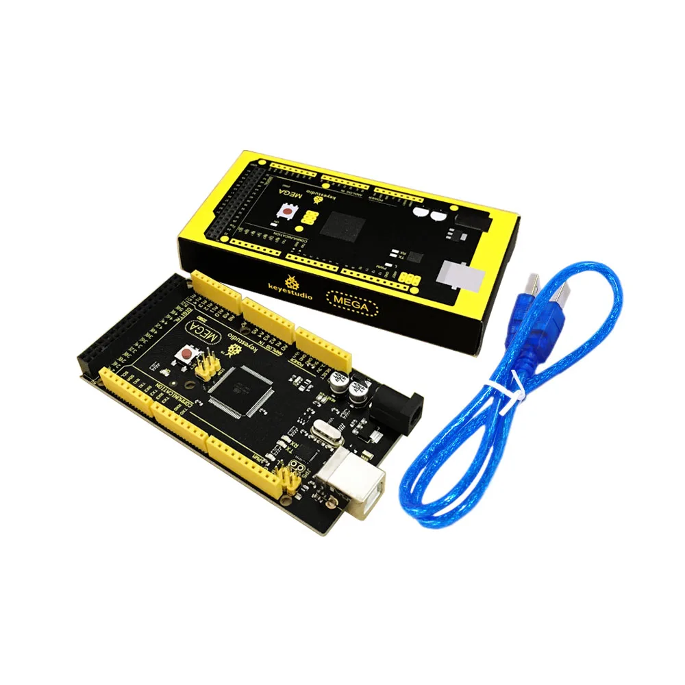 1 шт. Keyestudio MEGA 2560 R3 макетная плата+ 1 шт. USB кабель+ руководство для Arduino Mega