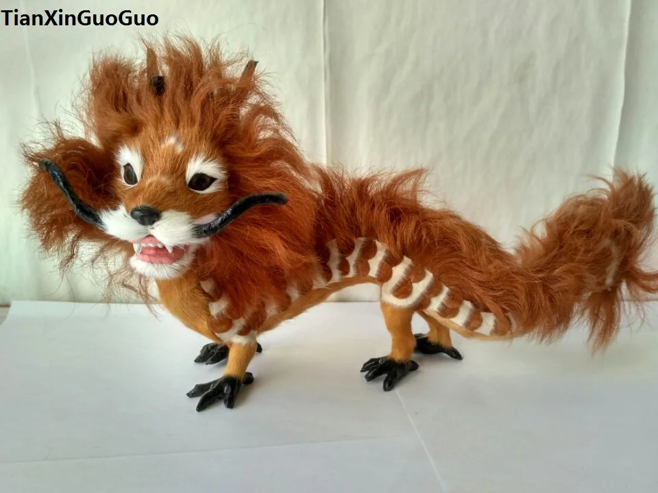 Имитация коричневого дракона Жесткий Телефон пластик и реальные меха дракон