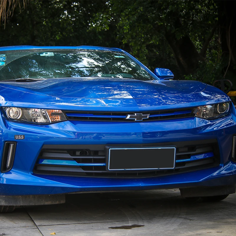 SHINEKA ABS передняя решетка отделка декоративная крышка рамка наклейка для Chevrolet Camaro аксессуары для стайлинга автомобилей