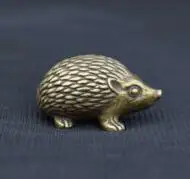 Коллекционные китайские чистые латунные Резные животные Ежик изысканные