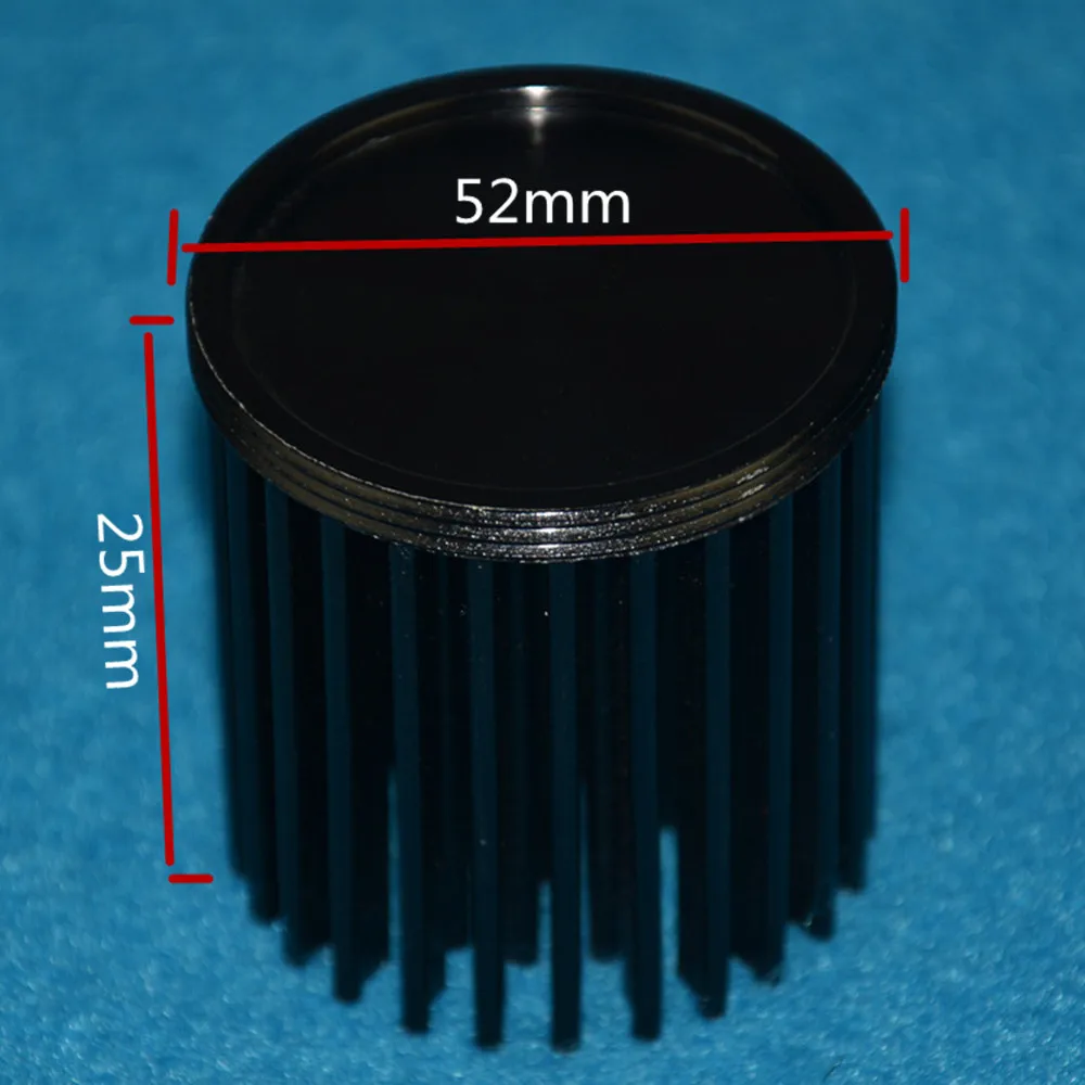 5 шт. DIY светодиодный радиатор A1070 чистый алюминий D52* H25mm радиатор для 3 Вт-20 Вт светодиодный чип Cob кулер охлаждения