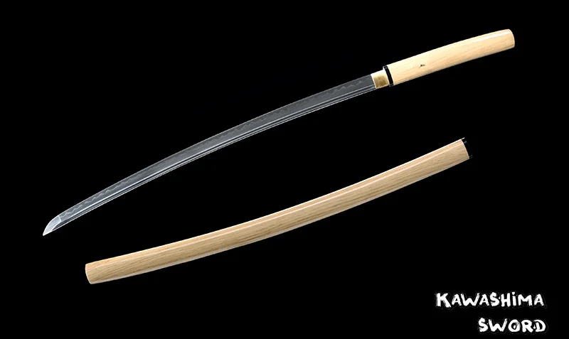 Катана T10 ручной работы Shirasaya стальная глина из закаленного натурального дерева