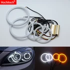 Для Hyundai i30 2008 2009 2010 2011 белый и янтарный двухцветный хлопок комплект светодиодов глаза ангела кольцо DRL светильник поворота