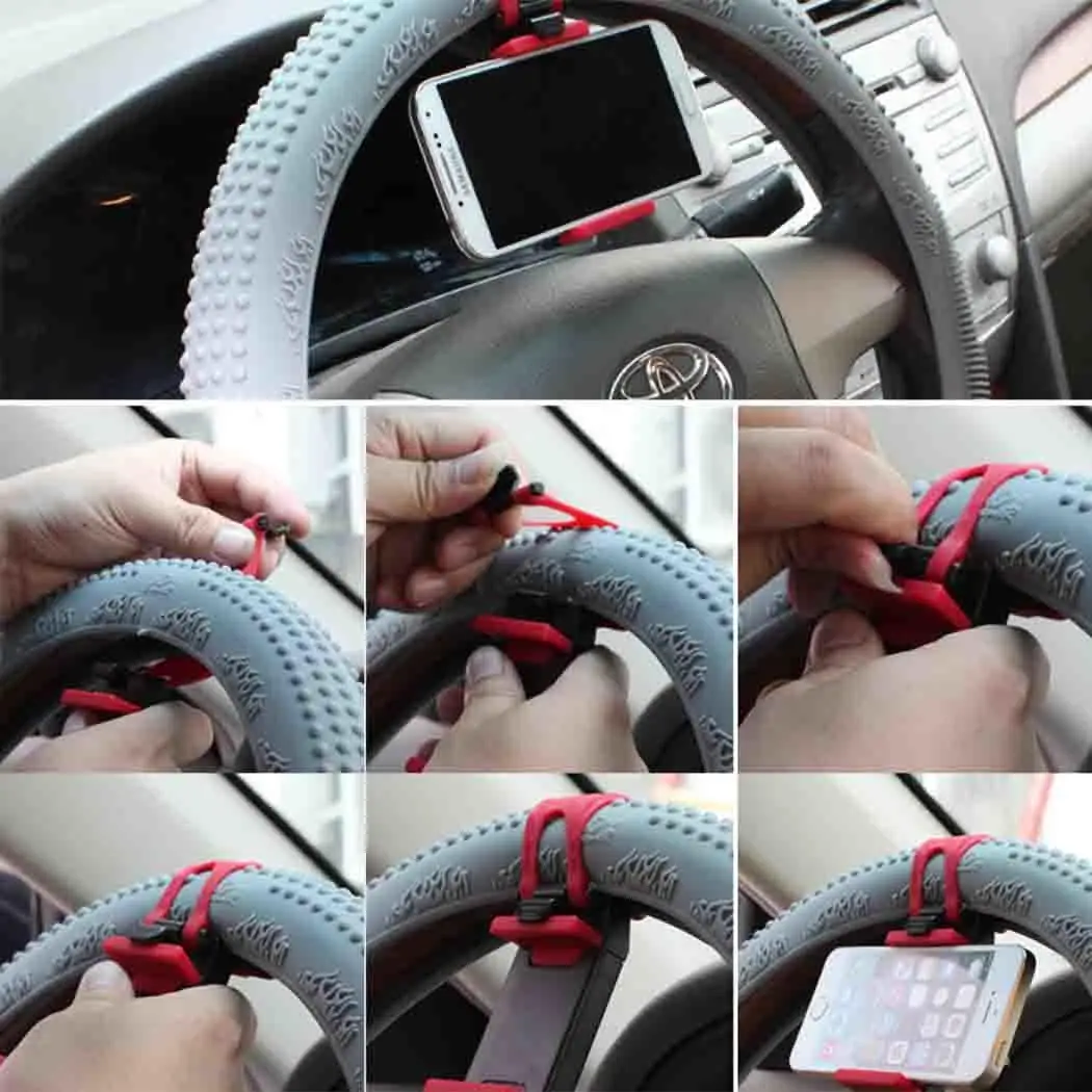 Автомобильная оплетка рулевого колеса телефонная розетка крепления для горного