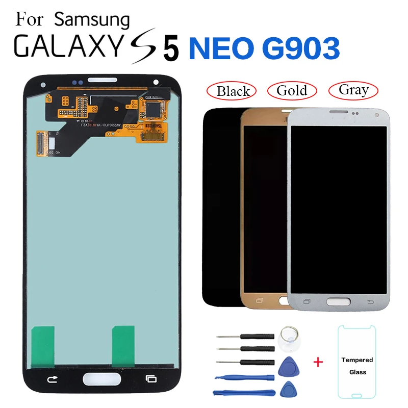 Активно-матричные осид, для samsung S5 Neo G903 G903F ЖК-дисплей Экран дисплея Замена для samsung Galaxy S5 Neo SM-G903M G903W ЖК-дисплей модуль