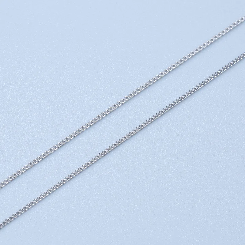1 мм Толщина ожерелье из стерлингового серебра женская боковая цепочка