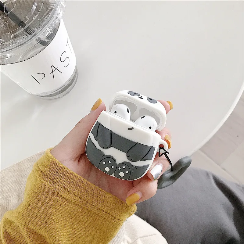 Чехлы для Apple Airpods 3D милый мы вся правда о медведях Мягкая кукла из силикона для Airpods Беспроводной Bluetooth наушники медведь задняя крышка