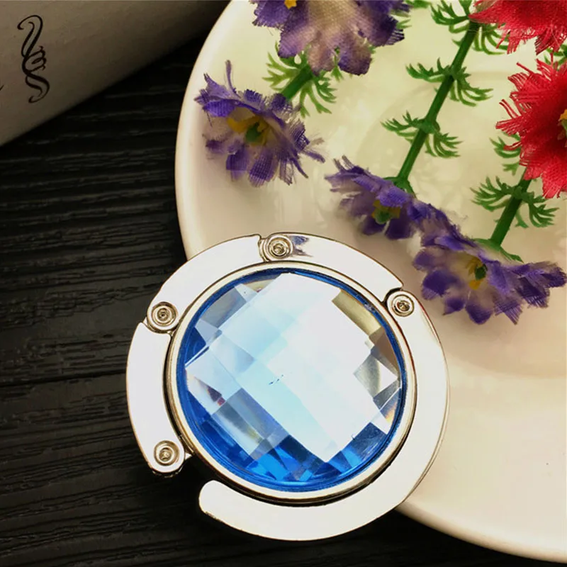 Pastel blue Многоцветная сумка, настольный подвесной крючок, портативный складной крючок для сумки, вешалка для сумки, Настольная вешалка, зажим, кошелек, сумка, крючок, держатель - Цвет: Pastel blue