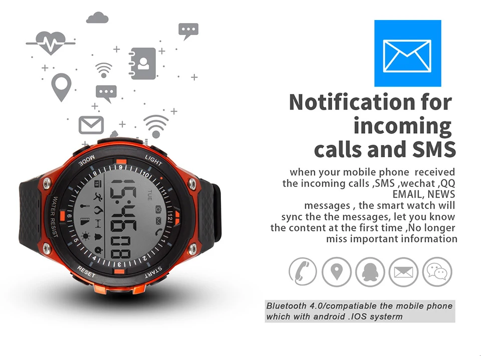 TimeOwner Bluetooth Смарт часы повседневное спортивные часы Шагомер калорий сна мониторы удаленного камера Smartwatch наручные часы Секундомер