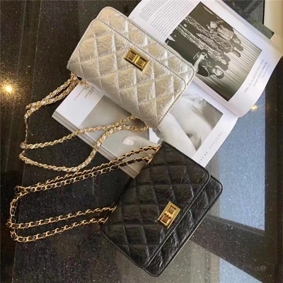 NEW silver Women Shoulder Bags Female Party Crossbody Chain Bag Plaid Handbag Quilted Sac A Main Femme Leather Handbags | Багаж и сумки