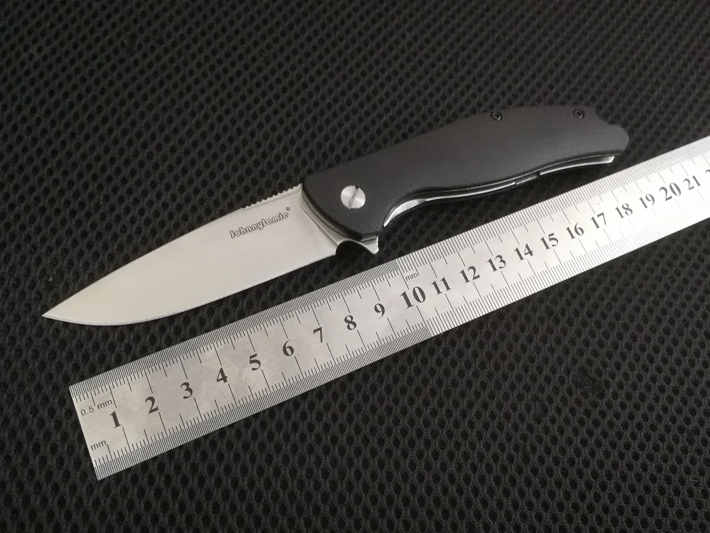 Подставка для ножей jonnyjamie, Черная Ручка G10, D2, стальное лезвие, складной нож, для выживания, охоты, маленький нож для повседневного использования, инструменты