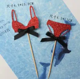 Bikini Red Креативные красивые девушки бикини день рождения торт Топпер кекс «сделай сам» День Рождения украшения девушки подарок вечерние принадлежности женский день украшения - Цвет: Bikini Red