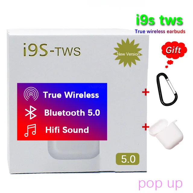 i9 tws white I9s Tws двусторонние беспроводные наушники, портативная Bluetooth 5,0 гарнитура, наушники с микрофоном, Android Auriculares fone sem fio audifonos - Цвет: i9 tws white