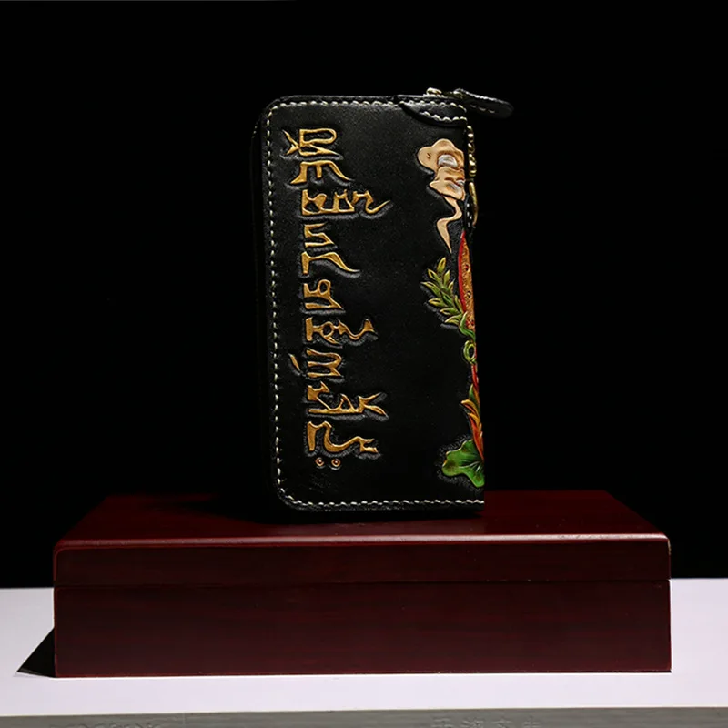 Китайский Бог богатства бумажники сумки кошельки мужской длинный клатч