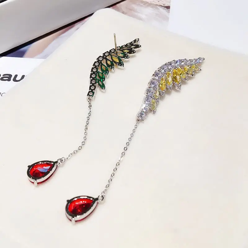 Высококачественные роскошные висячие серьги, блестящие серьги ААА кубического циркония, женское свадебное Ювелирное Украшение с фианитом