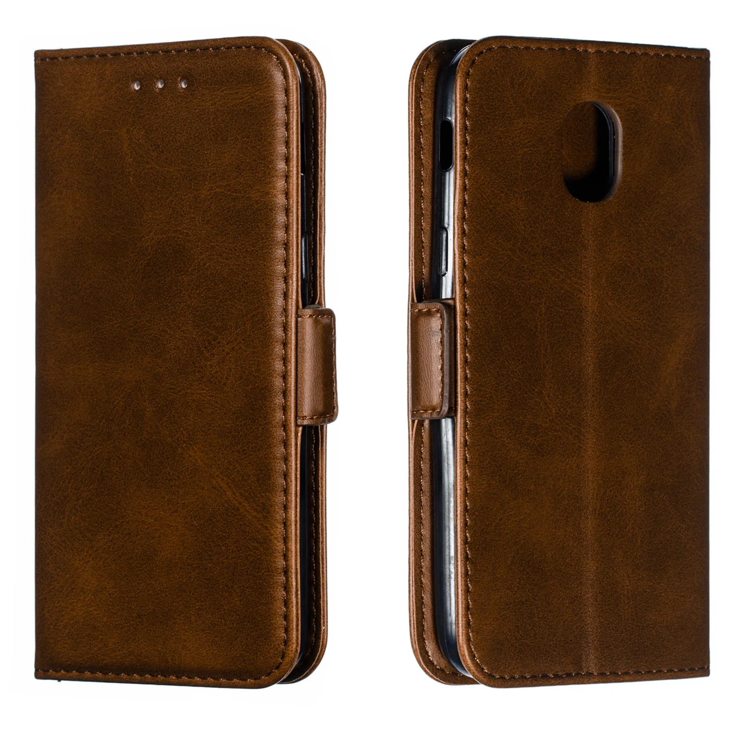 coffee Чехол-книжка в стиле ретро для samsung Galaxy J3, J4, J6, J7, J8, J2,,, J4 Plus, J530, Магнитный чехол-бумажник с подставкой и отделением для карт, противоударный чехол - Цвет: coffee