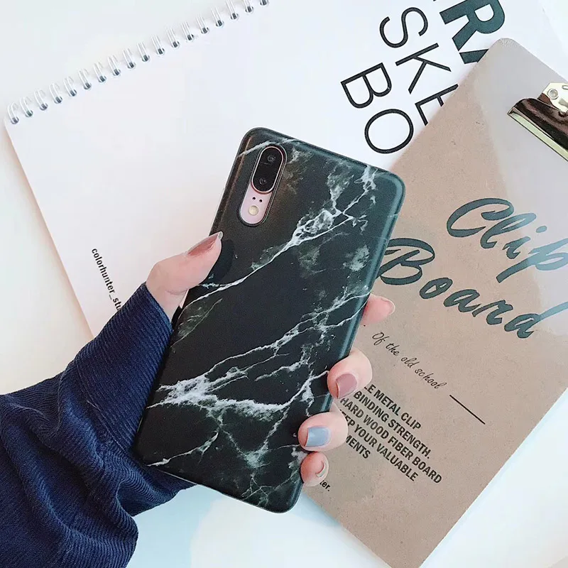 Чехол с каменным узором для huawei P20 P30 Mate20 Pro Lite, Классический Мраморный Матовый Мягкий ТПУ чехол для huawei P20Lite P30lite - Цвет: 5