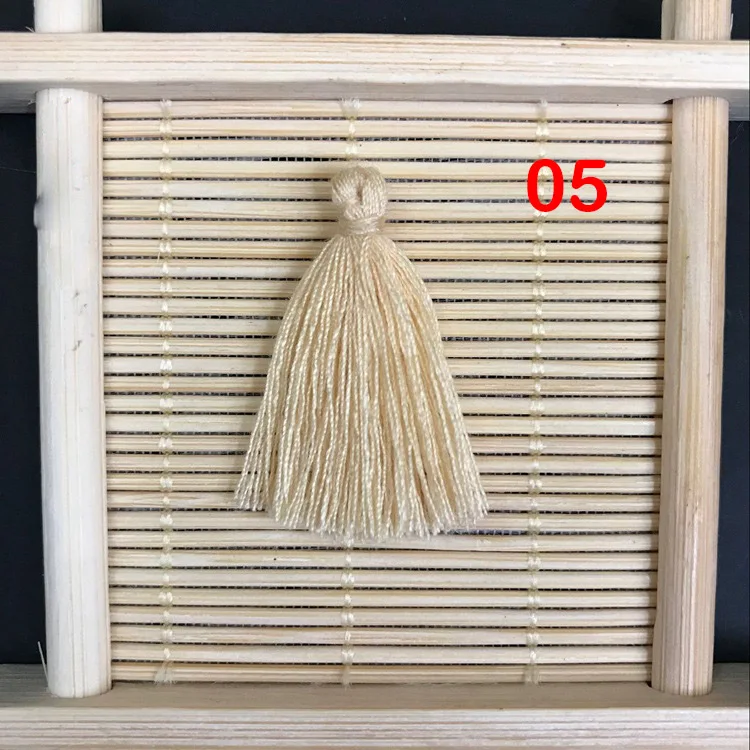 Color card No. 05 50 шт., 3 см, мини-подвеска с хлопковой кисточкой, бахрома, сделай сам, маленькая кисточка, отделка, серьги, изготовление украшений, одежда, занавески, аксессуары для шитья - Цвет: Color card No. 05