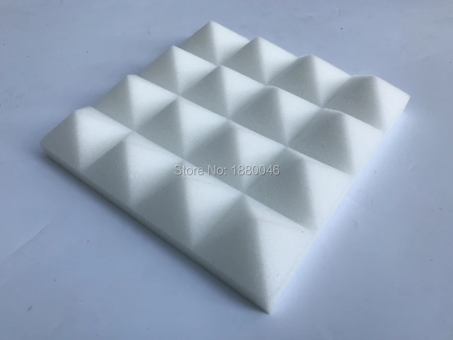 10 шт. 30x30x5 см высокой плотности белый/кофейный цвет огнестойкий пирамидный пенопласт звукоизоляция студия акустический звук поглощение пламени