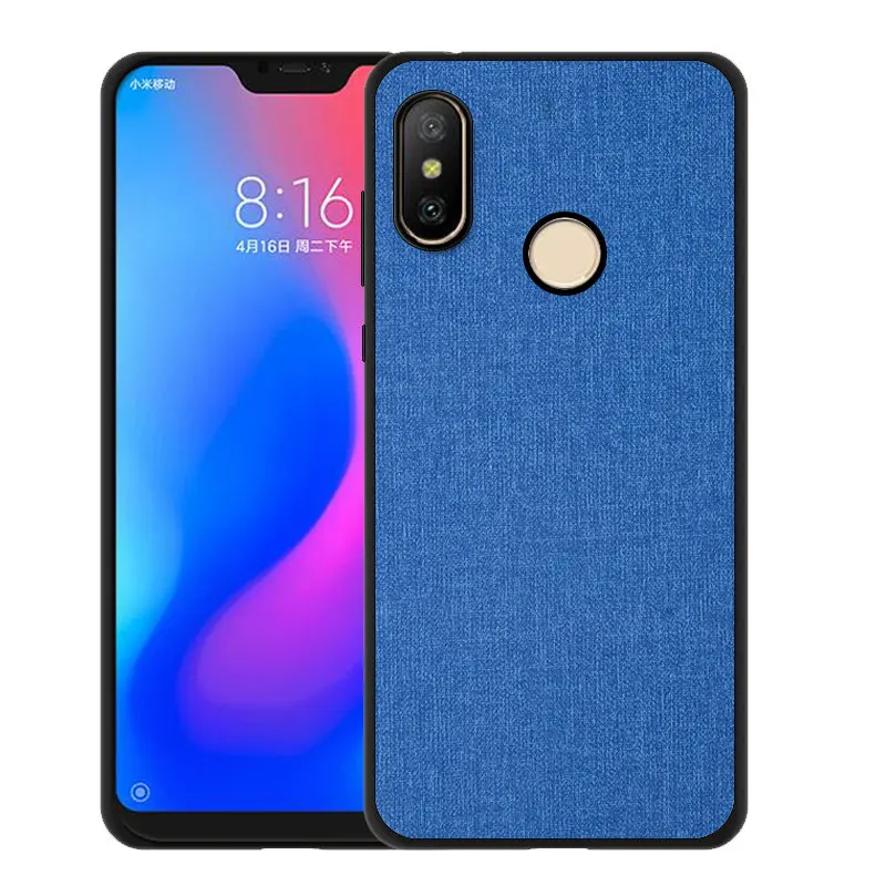 Business Men Canvas Fabric Case For Xiaomi Mi Max 3 TPU Edge Matte PC Hard Back Cover Coque Fundas |