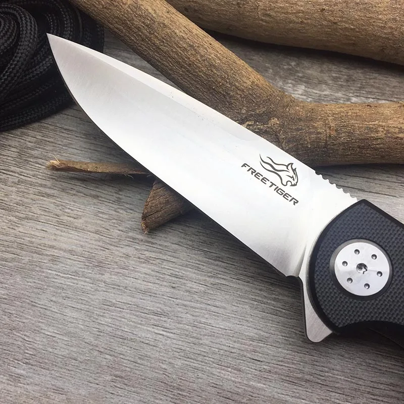 FREETIGER FT901 NEW Folding Pocket Knife D2 Blade G10 Handle Ball Bearing Survival Hunting Camping Portable Tactical EDC Knives