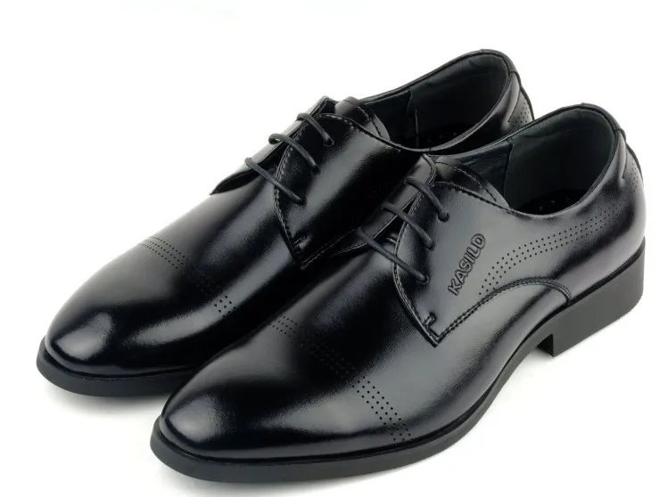 Free Shipping Italian Leather Shoes Authentic Men Business Suits Recreational Shoe Breathable | Обувь