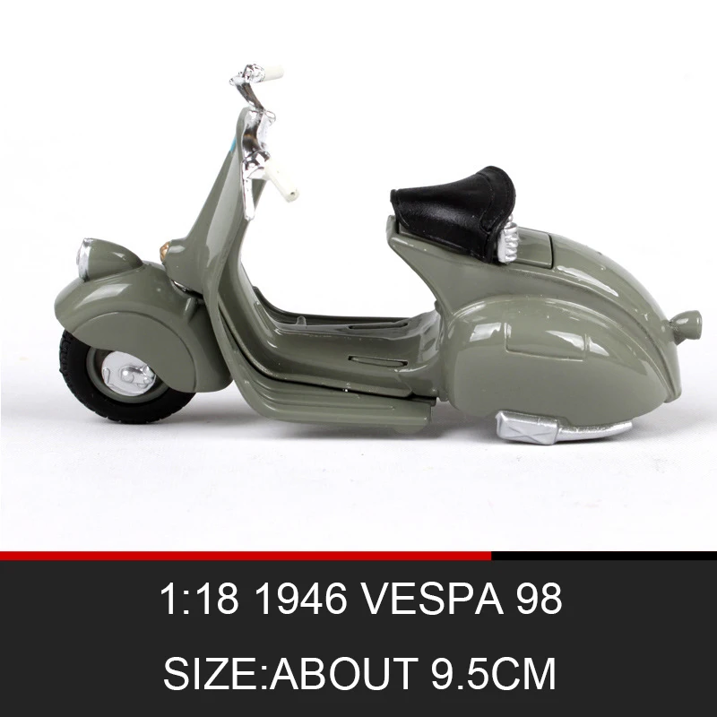 Модель мотоцикла Maisto 1:18 VESPA Piaggio 1946 98 модель велосипеда база литые мото детская