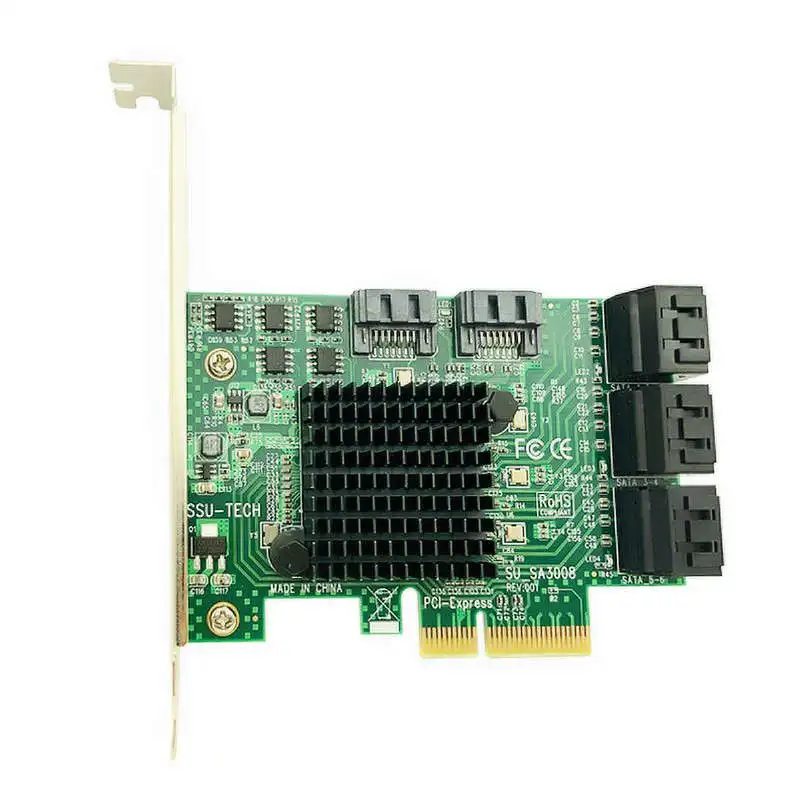 Pci-E Pci Express для Sata 3 0 Iii 6 ГБ карточка контроллера SSD Pcie 8 портов Sata3.0 адаптер Raiser