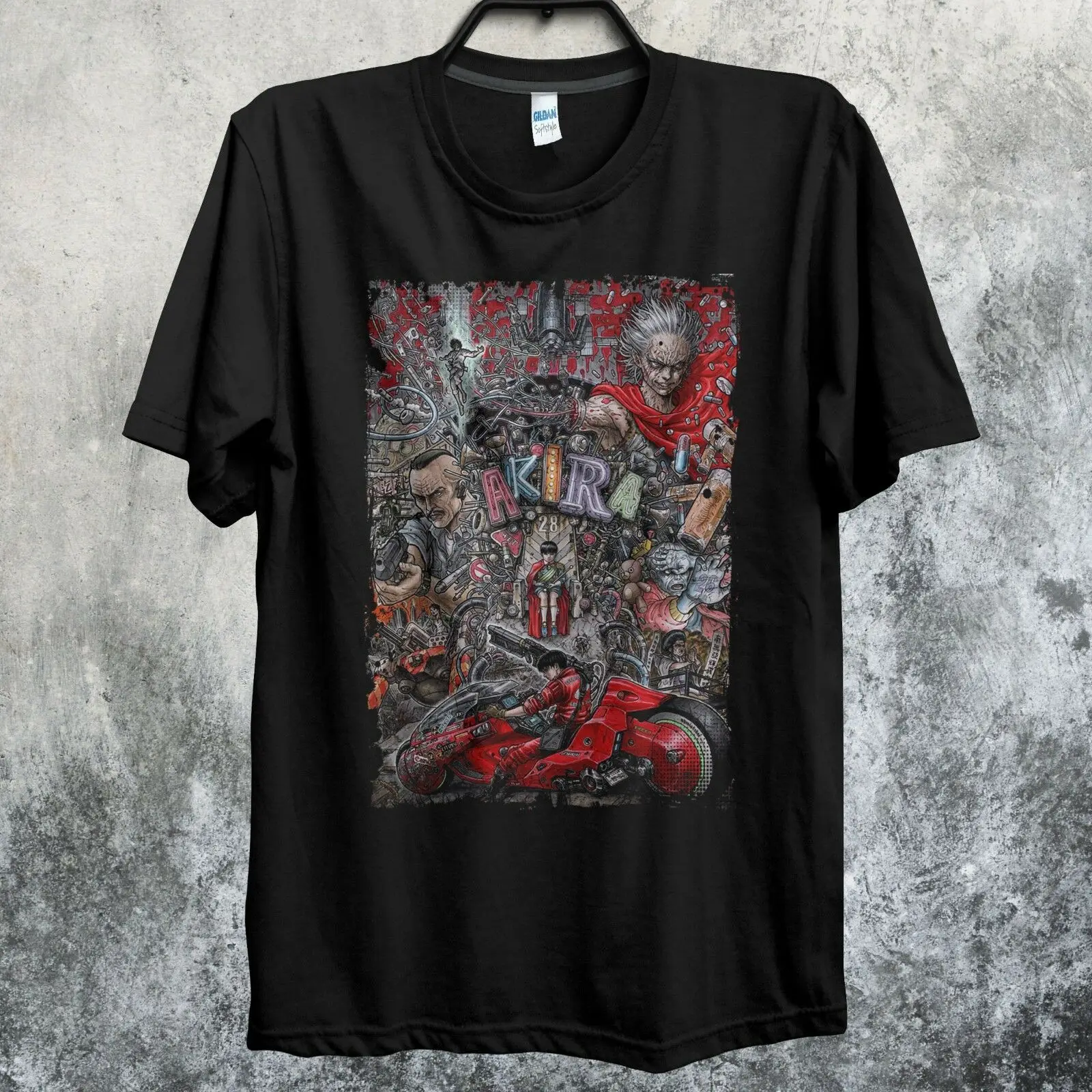 2019 забавная черная футболка Акира канеда из японского аниме унисекс|Мужские