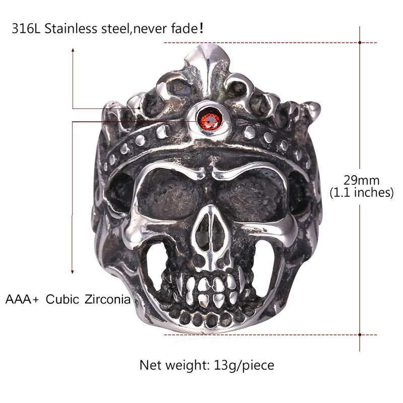 Кольца в стиле панк мужские ювелирные изделия подарочной коробке оптовая