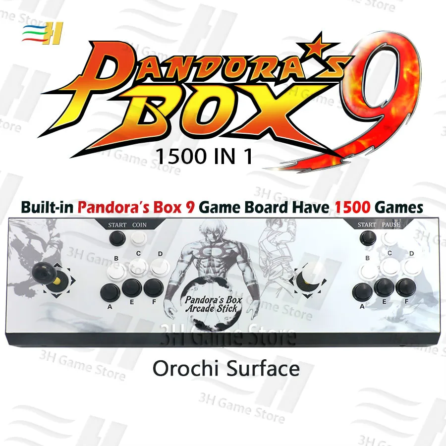 Pandora Box 9 1500 В 1 железная консоль Встроенная в 1500 аркадная игра HDMI VGA выход HD 720P пользовательские кнопки особенности аркадная машина