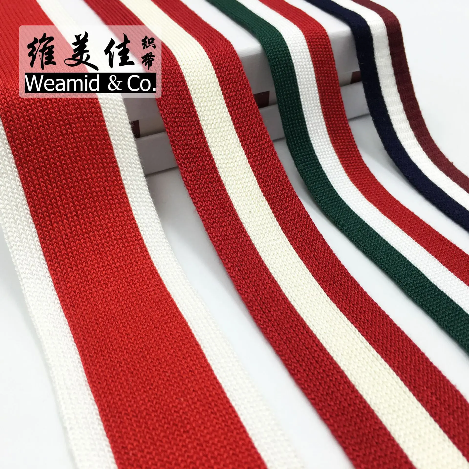 Женская цветная полосатая лента 3 см Трехцветная шелковая Трикотажная хлопковая