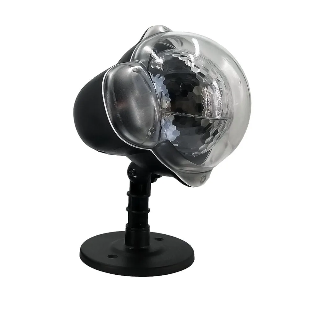 Лазерный светильник прожектор с эффектом снегопада рождественские снежинки IP65