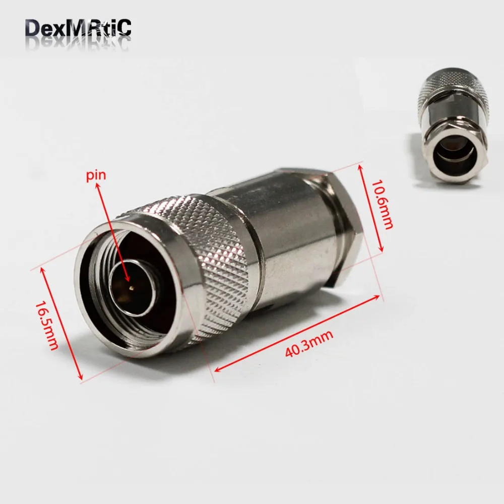 1 шт. N-образный штекер RF коаксиальный разъем зажим для кабеля LMR300 прямая