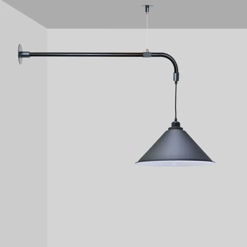 Настенный светильник с металлическим абажуром светодиодный для прихожей кабеля