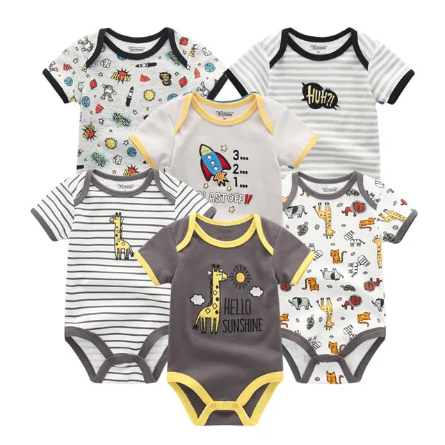 Baby Clothes6809 6 шт./компл. унисекс Одежда для новорожденных малышей с рисунком единорога для маленьких девочек одежда с героями мультфильмов; одежда для маленьких девочек комбинезоны для тела - Цвет: Baby Clothes6809