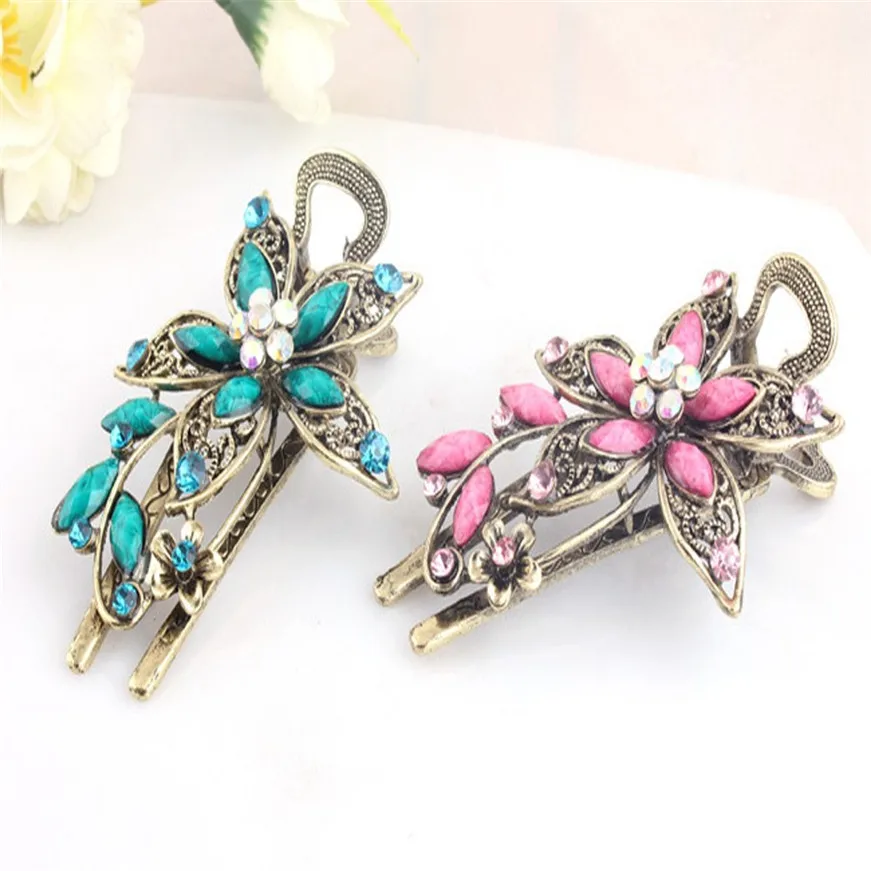 2017 Винтажная заколка для волос ювелирные изделия хрустальные заколки шпильки |