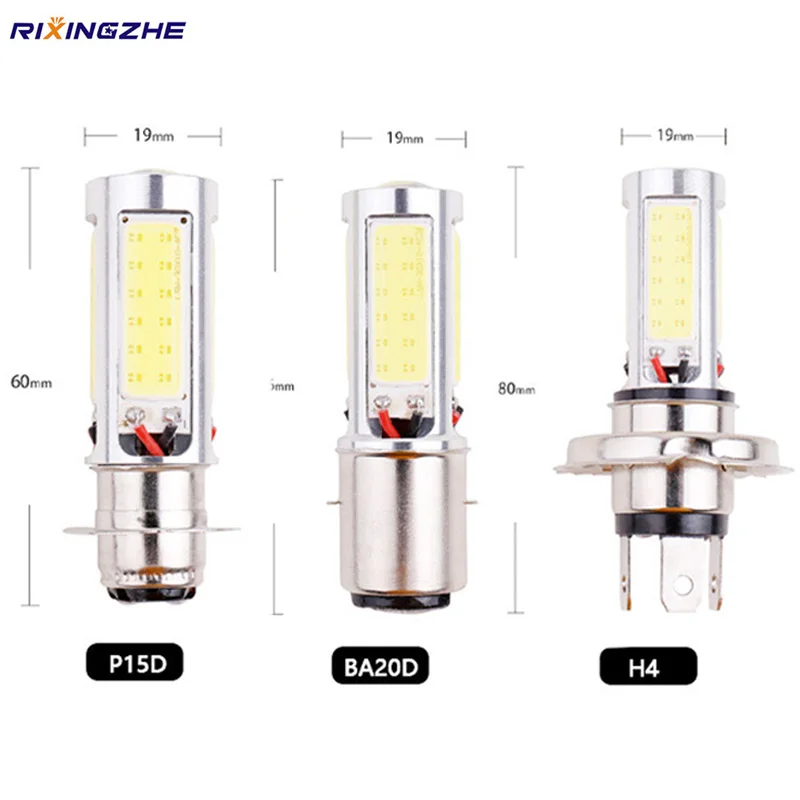 RXZ P15D H6M BA20D COB фара мотоцикла DC12V PX15D фара для мотоцикла, белый цвет