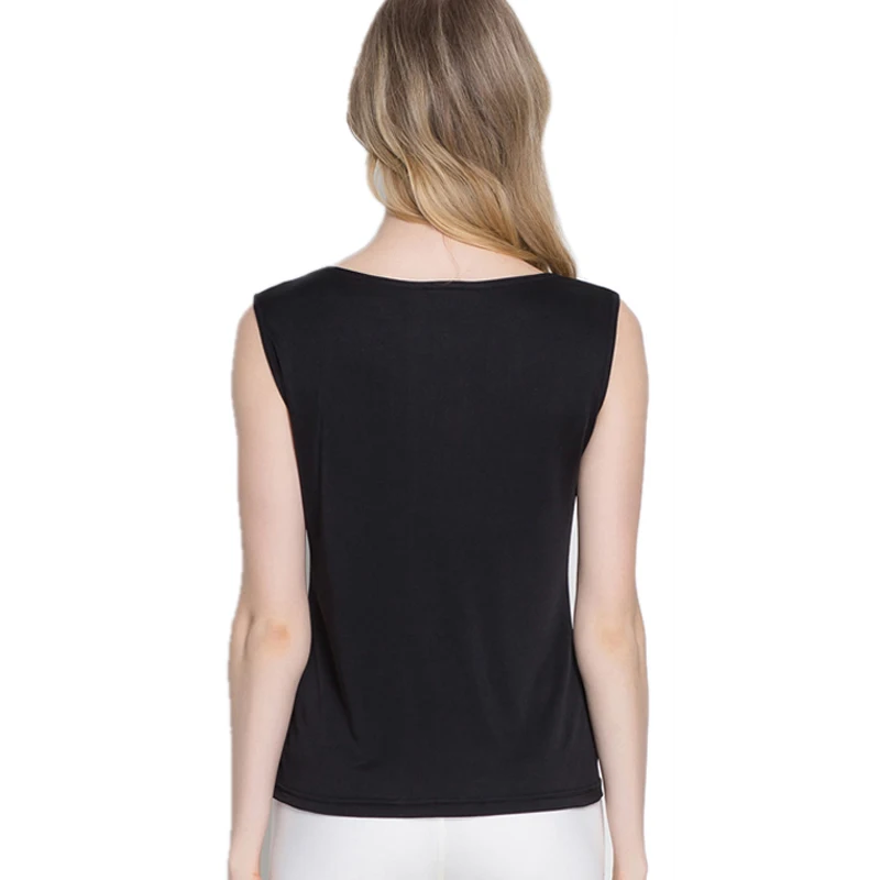 Женские топы 100% натуральный шелк на бретельках с воротником нижняя рубашка