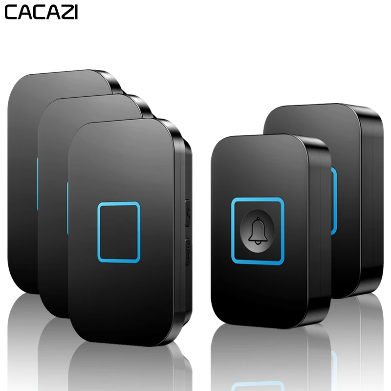 

CACAZI Intelligent Home Wireless Doorbell Waterproof 300M Remote 2 Button 3 Receiver US EU UK AU Plug Smart Calling Bell Chime